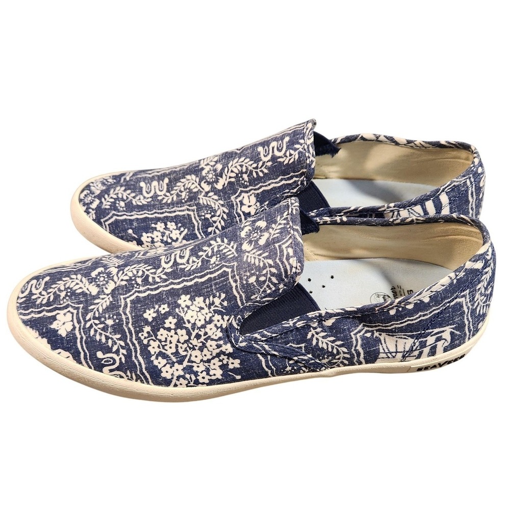 Reyn Spooner Shoes Mens Size 12 Blue White Baja Slip On Lahaina Sailor Hawaiian